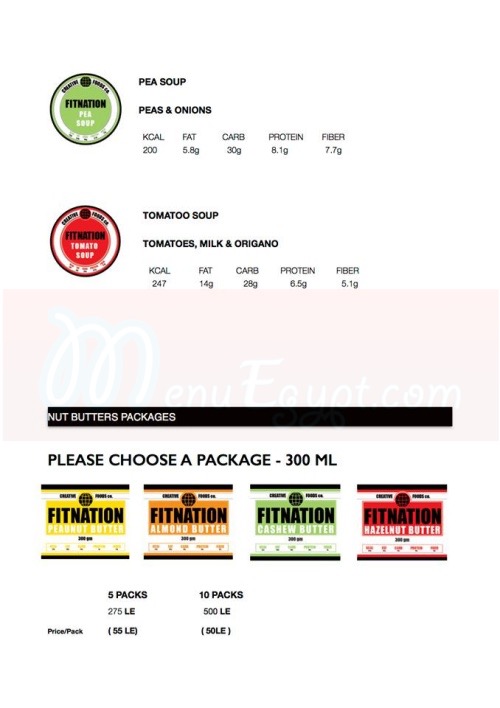 Fitnation menu Egypt 1